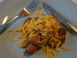 Smothered Pig in a Blanket. Around 250 calories for all this!!!